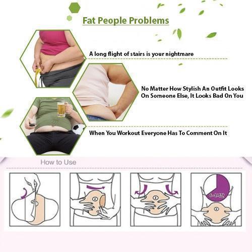 Glamorous Belly Slimming Patches - 1 SET (10 PATCHES)