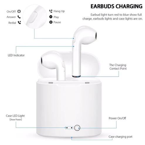 Wireless Bluetooth EarPods With Charging Box (iPhone and Android)