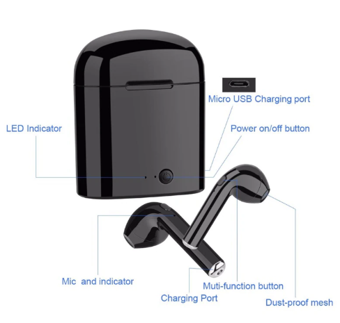 Wireless Bluetooth EarPods With Charging Box (iPhone and Android)