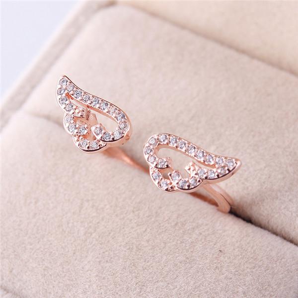 Adjustable Angel Wings Ring
