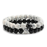 2 Piece Natural Stone Couple's Distance Bracelet