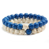 2 Piece Natural Stone Couple's Distance Bracelet