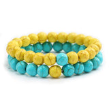 2 Piece Natural Stone Couple's Distance Bracelet