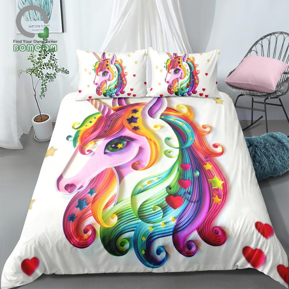 COLORFUL UNICORN BEDDING SET