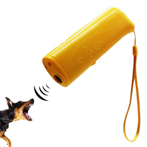 Dropship New Ultrasound Dog Training Repeller Control Trainer Device 3 in 1 Anti-barking Stop Bark Deterrents Dogs Pet Training
