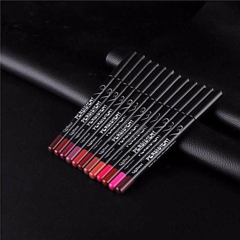 12PCs Waterproof Matte Lip Liners Set